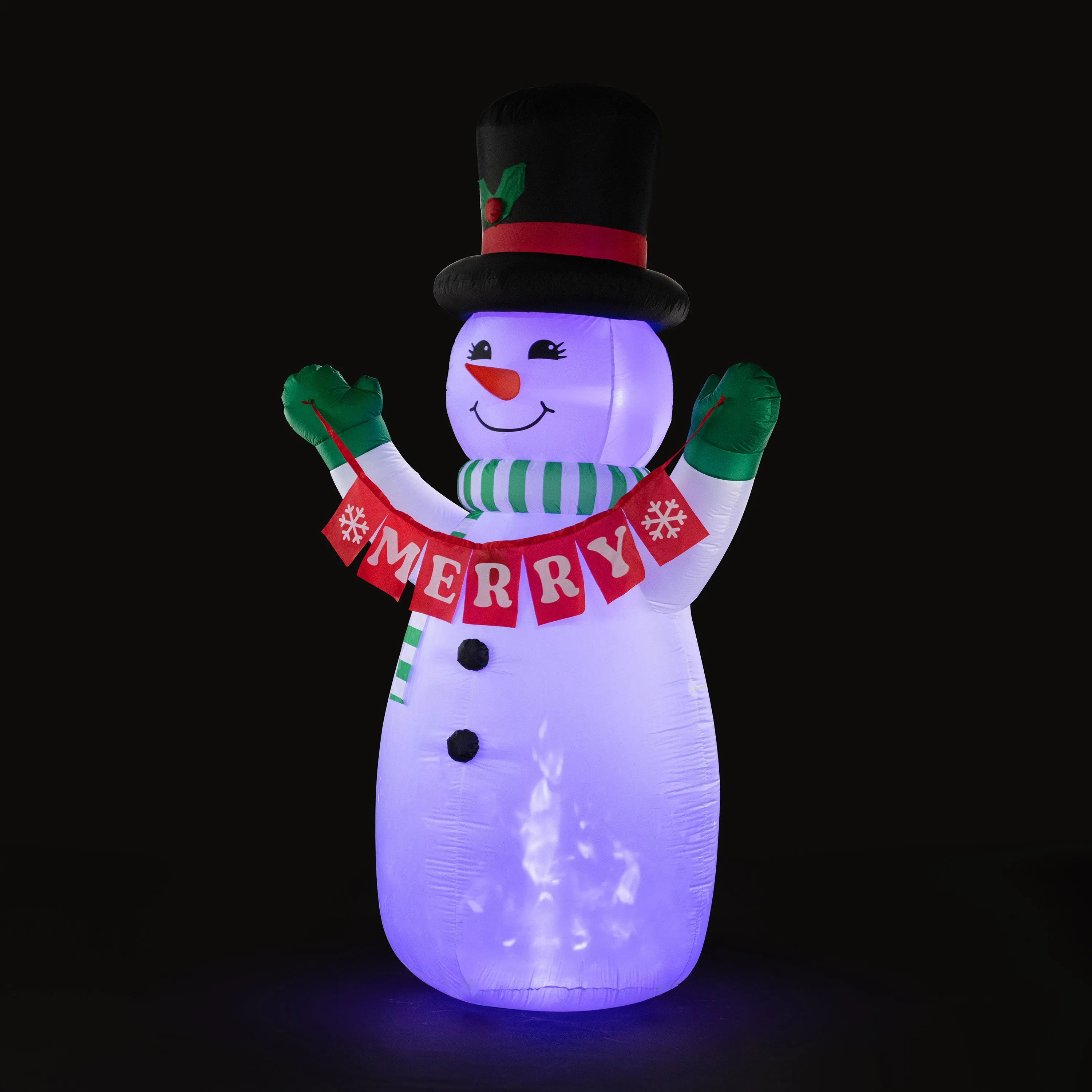 10 ft. Outdoor Lit Inflatable - Merry Snowman