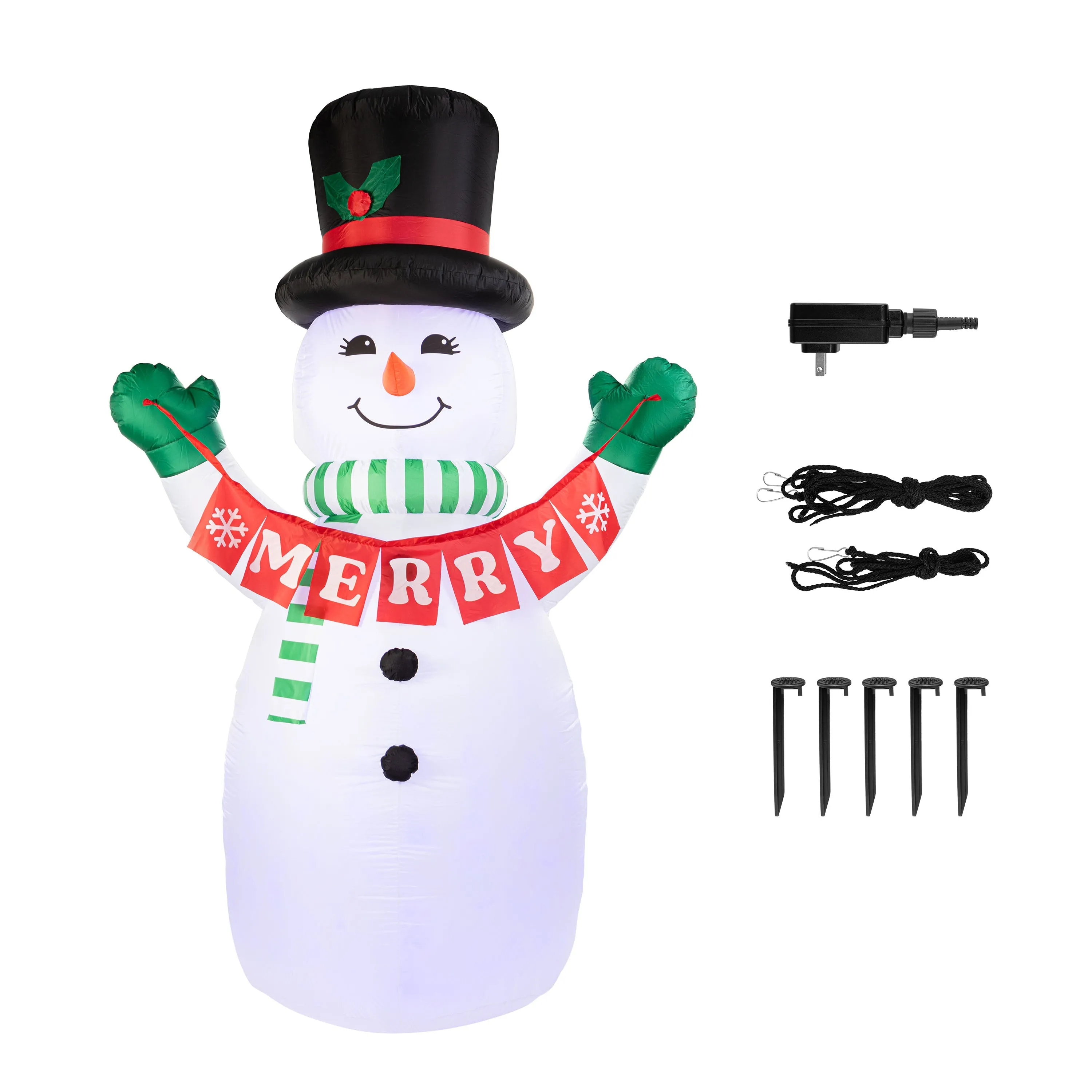 10 ft. Outdoor Lit Inflatable - Merry Snowman