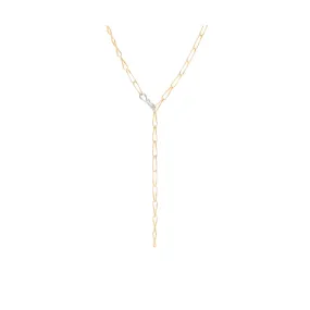 18K Gold Marrackech Onde Twisted Coil Link Lariat With Diamond Clasp