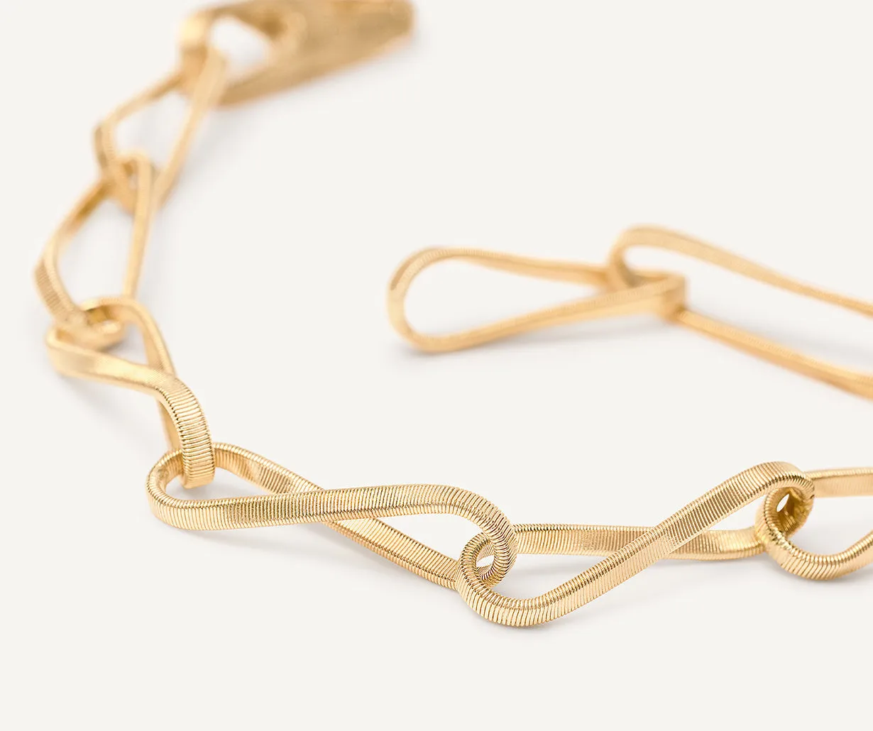 18K Yellow Gold Twisted Coil Link Bracelet