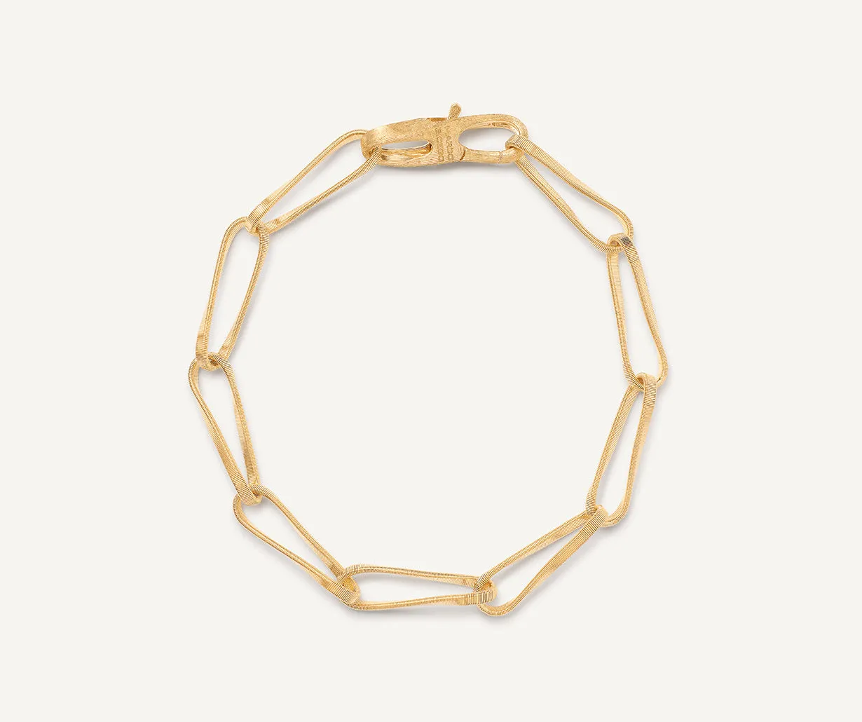 18K Yellow Gold Twisted Coil Link Bracelet