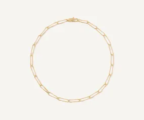 18K Yellow Gold Twisted Coil Link Necklace