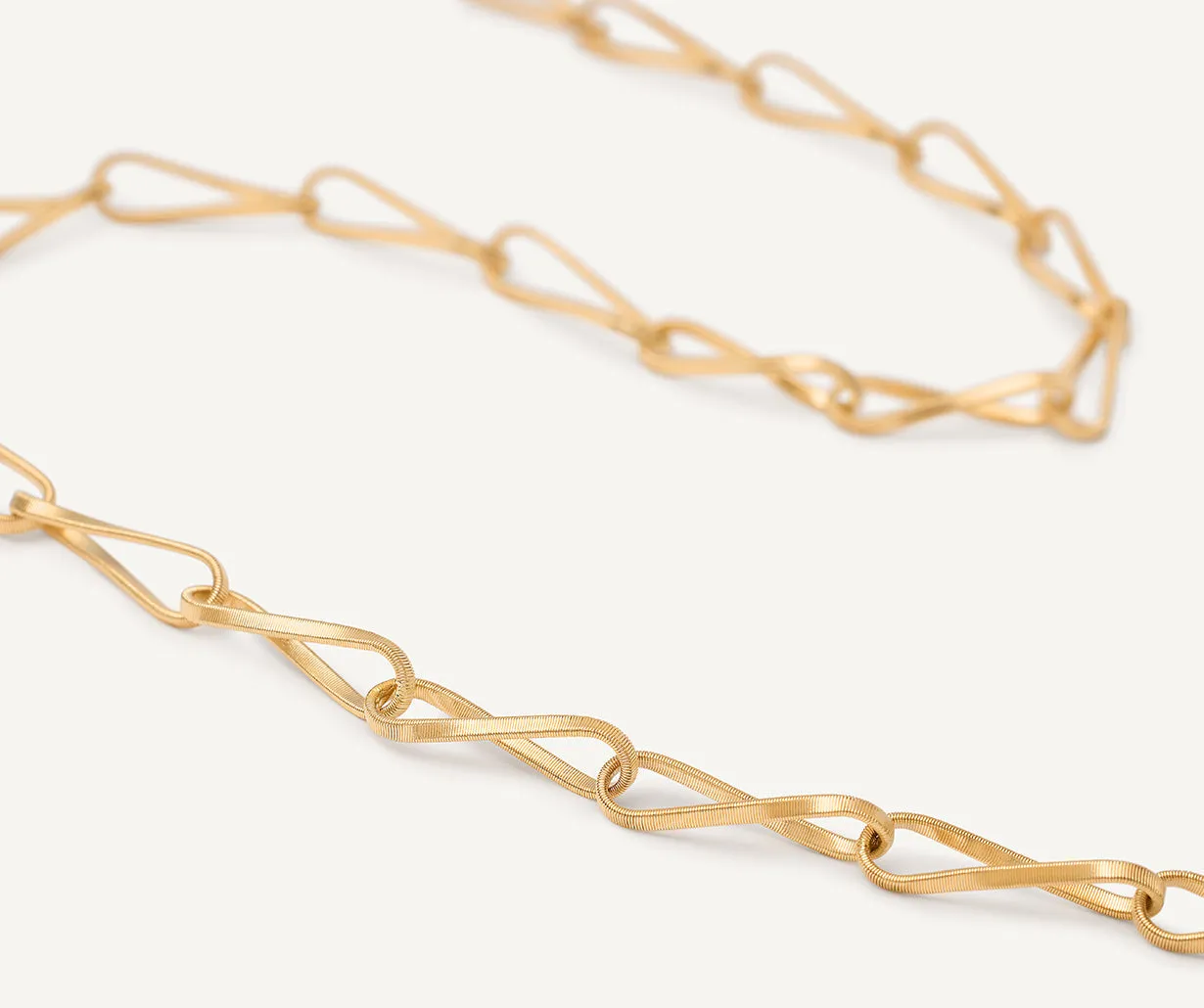 18K Yellow Gold Twisted Coil Link Necklace