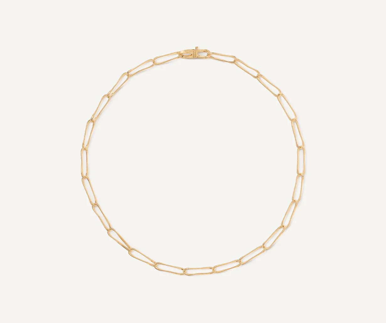 18K Yellow Gold Twisted Coil Link Necklace