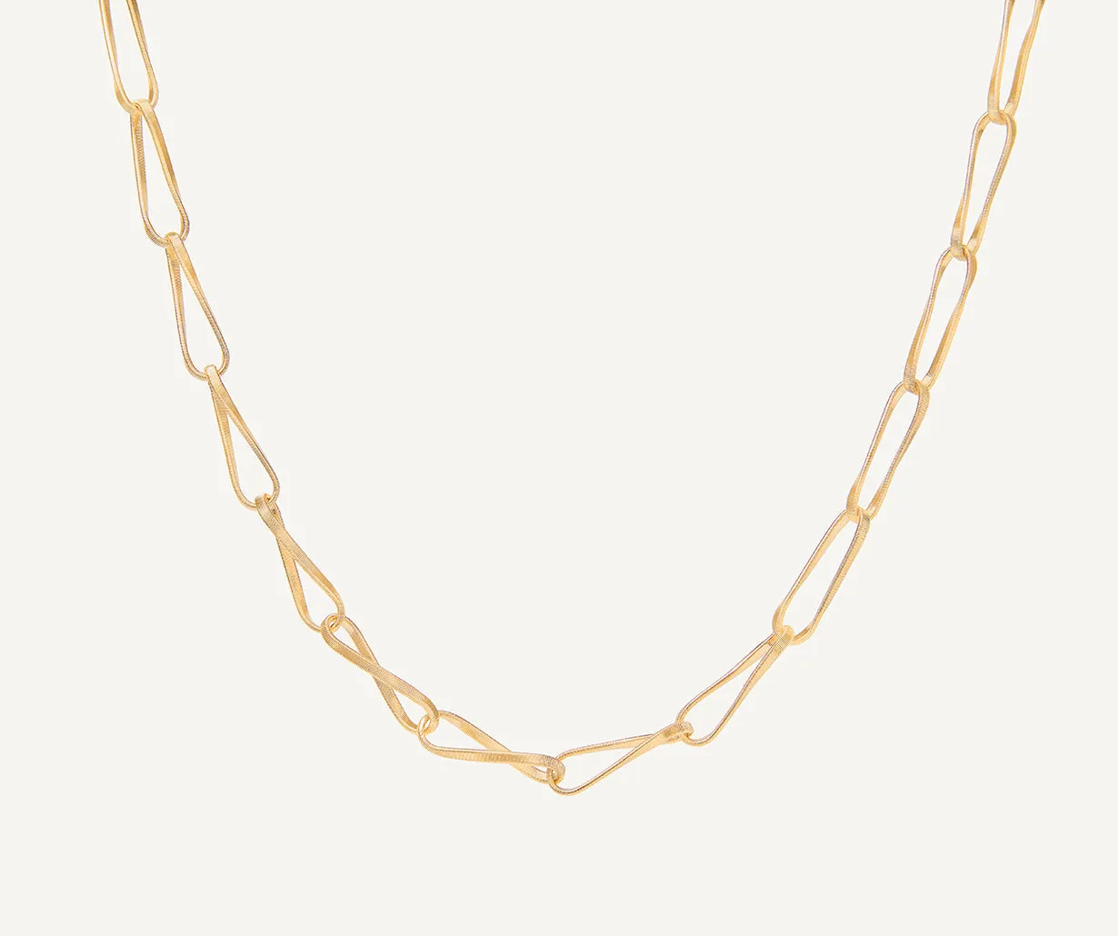 18K Yellow Gold Twisted Coil Link Necklace