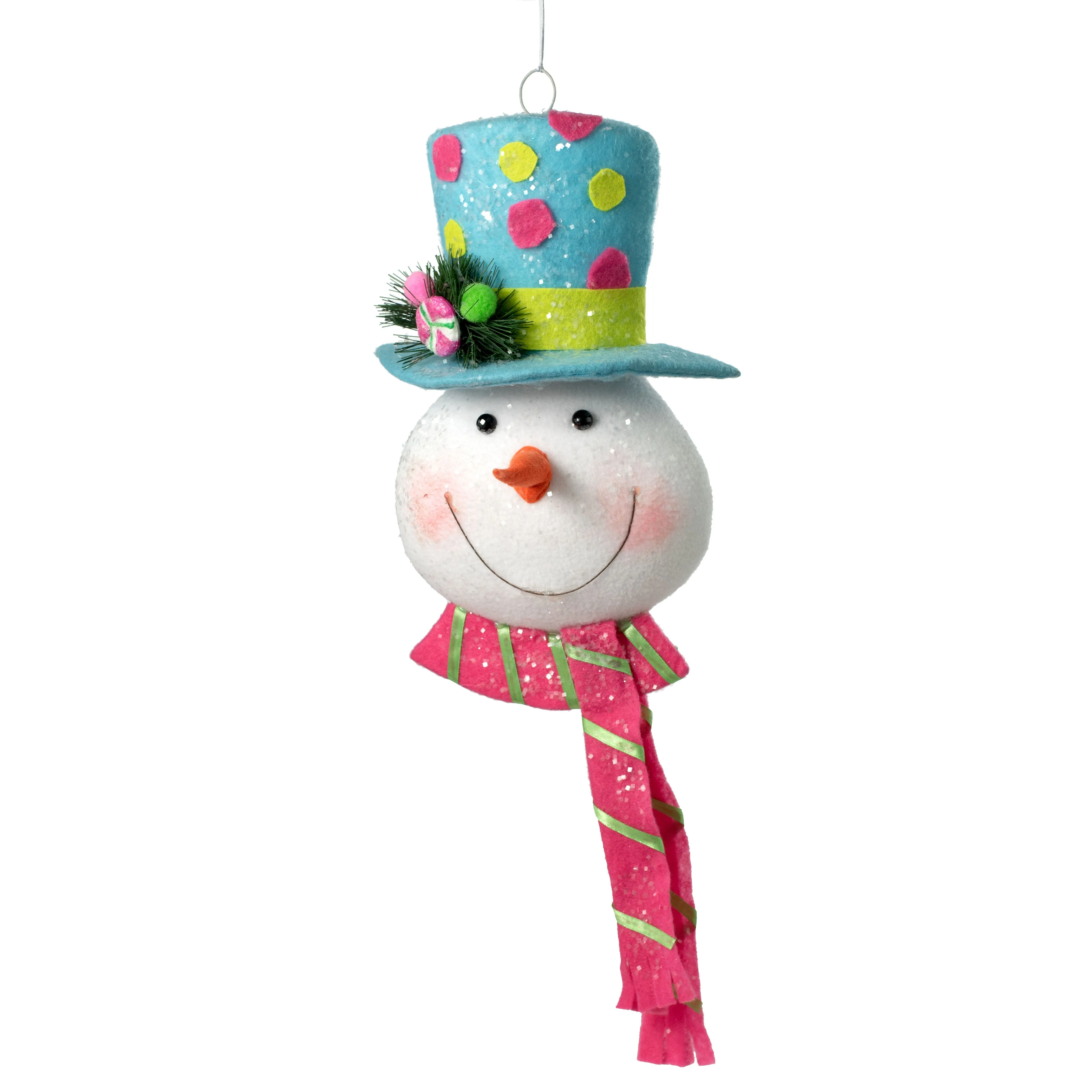 18" Candy Top Hat Snowman Ornament