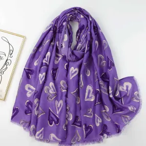 230811 stamping LOVE printed scarf