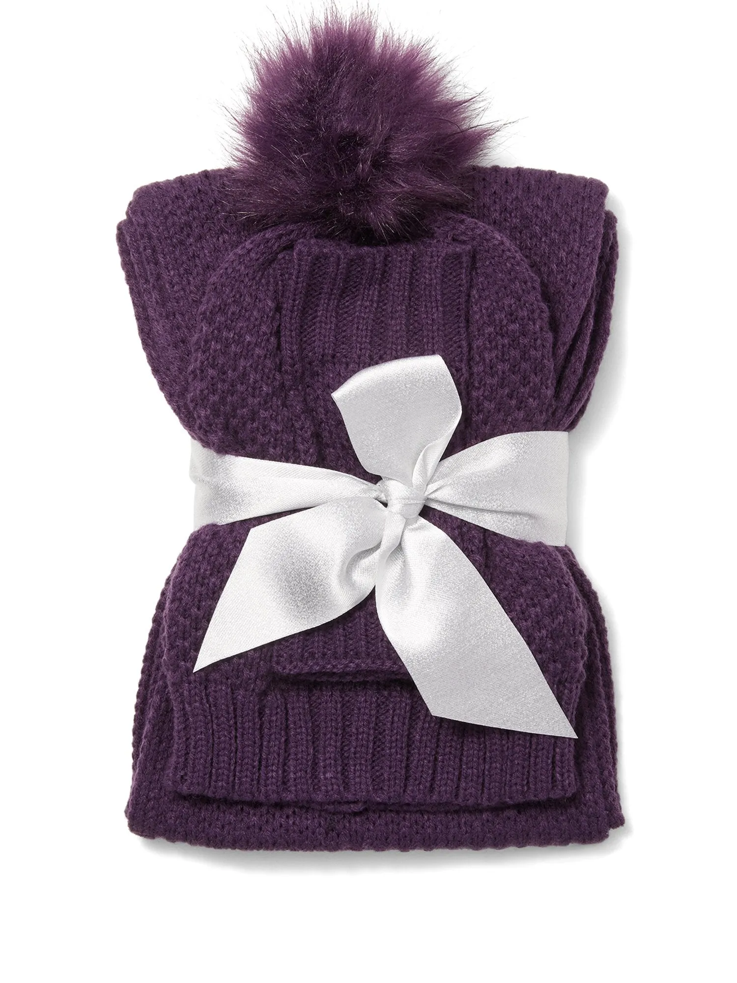 3-Piece Jersey-Knit Scarf, Hat & Gloves Set