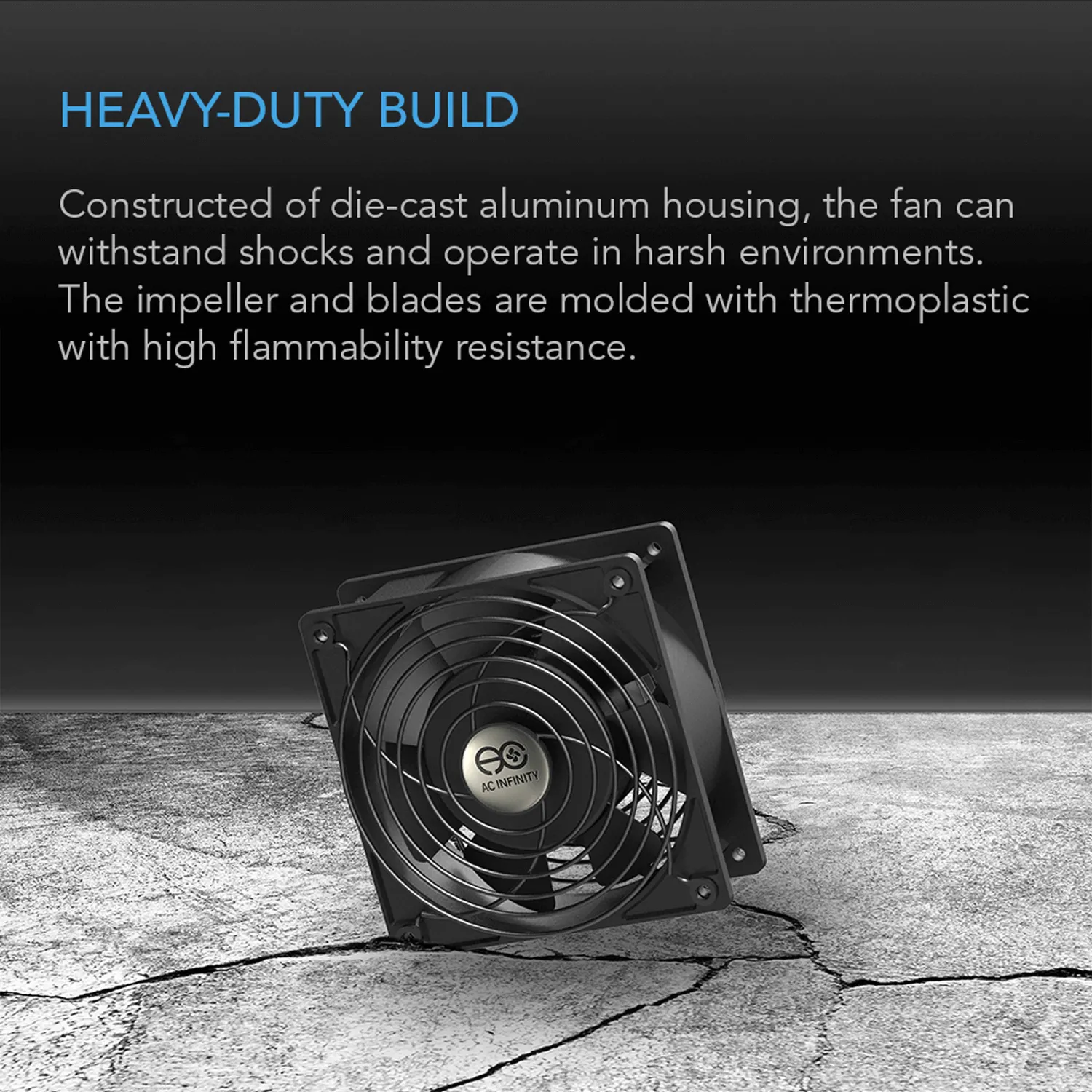 AC Infinity AXIAL 1238W, 120V AC Muffin Fan with Wire-Leads Adapter, 120mm x 38mm High Speed