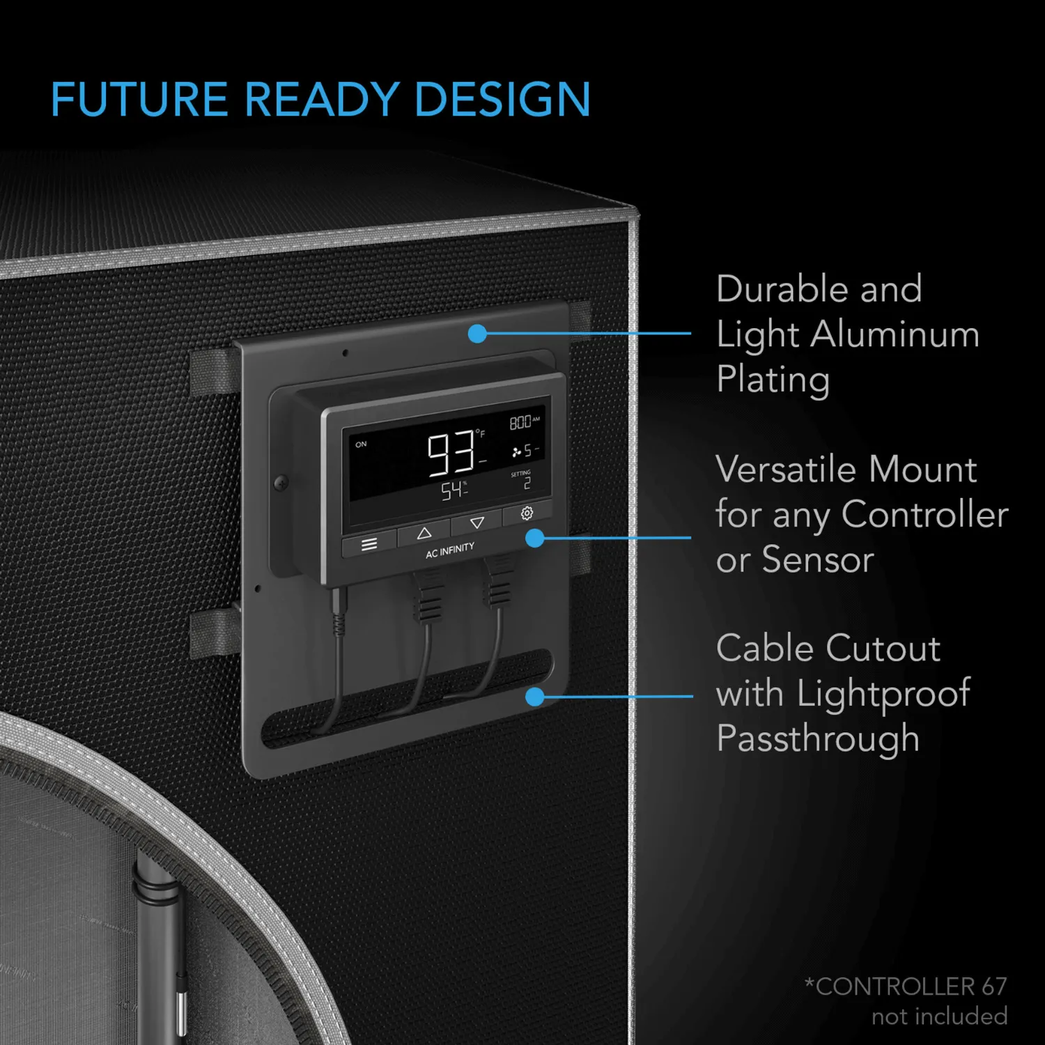 AC Infinity CLOUDLAB 632D, 2-in-1 Advance Grow Tent 3x2, 2000D Mylar Canvas, 36" x 24" x 60"