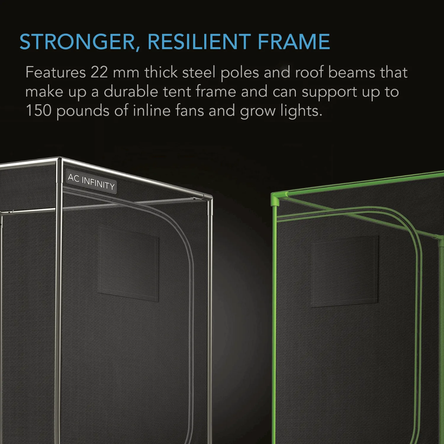 AC Infinity CLOUDLAB 642, Advance Grow Tent 4x2, 2000D Diamond Mylar Canvas, 48" x 24" x 72"