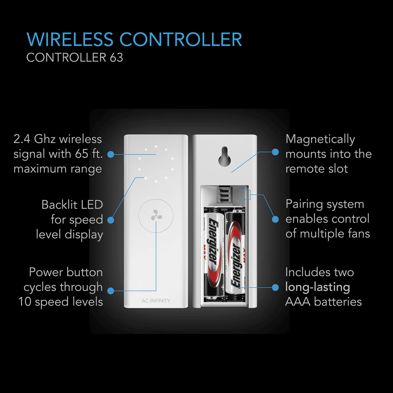 AC Infinity CLOUDWAY S12, Whole House EC Fan, 1600 CFM, Energy Efficient with Wireless Controller