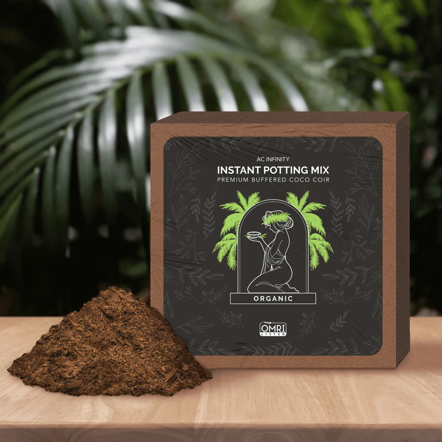 AC Infinity COCO COIR, Instant Potting Mix, 2 LB.