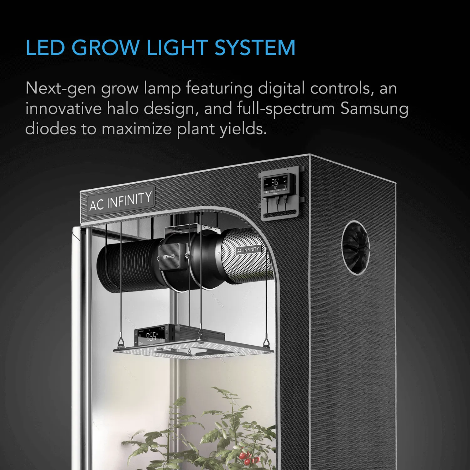 AC Infinity IONGRID T24, Full Spectrum LED Grow Light 260W, Samsung LM301H, 2x4 Ft. Coverage