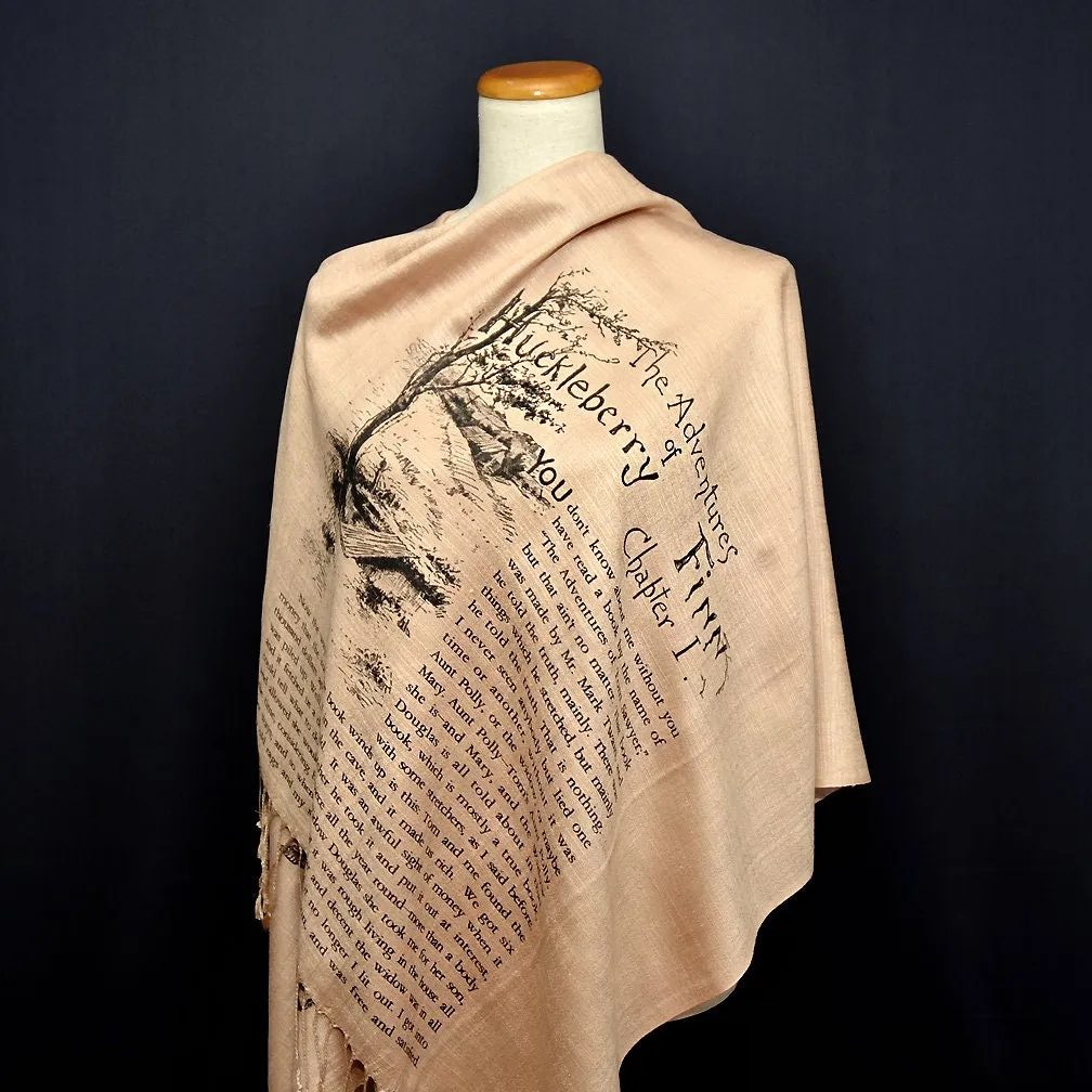 Adventures of Huckleberry Finn by Mark Twain  Shawl Scarf Wrap