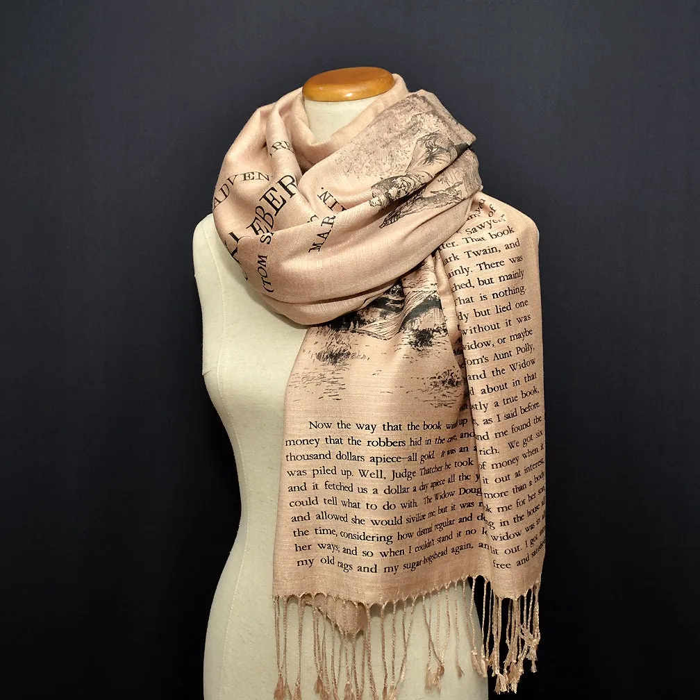 Adventures of Huckleberry Finn by Mark Twain  Shawl Scarf Wrap