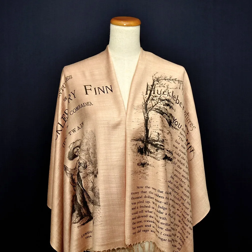 Adventures of Huckleberry Finn by Mark Twain  Shawl Scarf Wrap