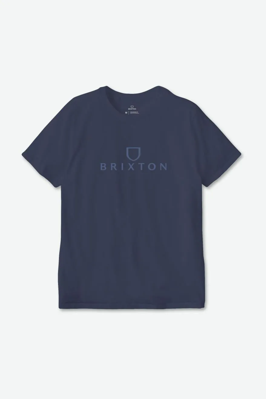 Alpha Thread S/S Standard Tee - Washed Navy/Pacific Blue