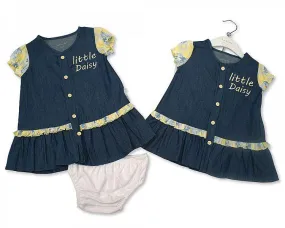 Baby Girls Denim Dress Set - Little Daisy - 3/24M (BIS-2098-2019)