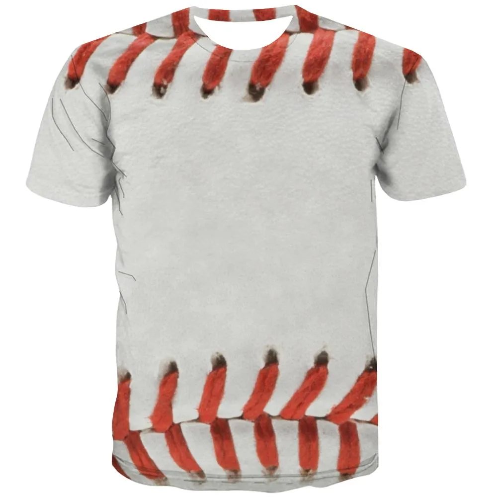 Baseball T shirts Men Stadium Tshirt Anime Game Tshirts Cool White Tshirts Casual