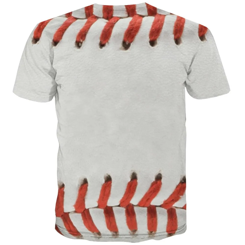 Baseball T shirts Men Stadium Tshirt Anime Game Tshirts Cool White Tshirts Casual