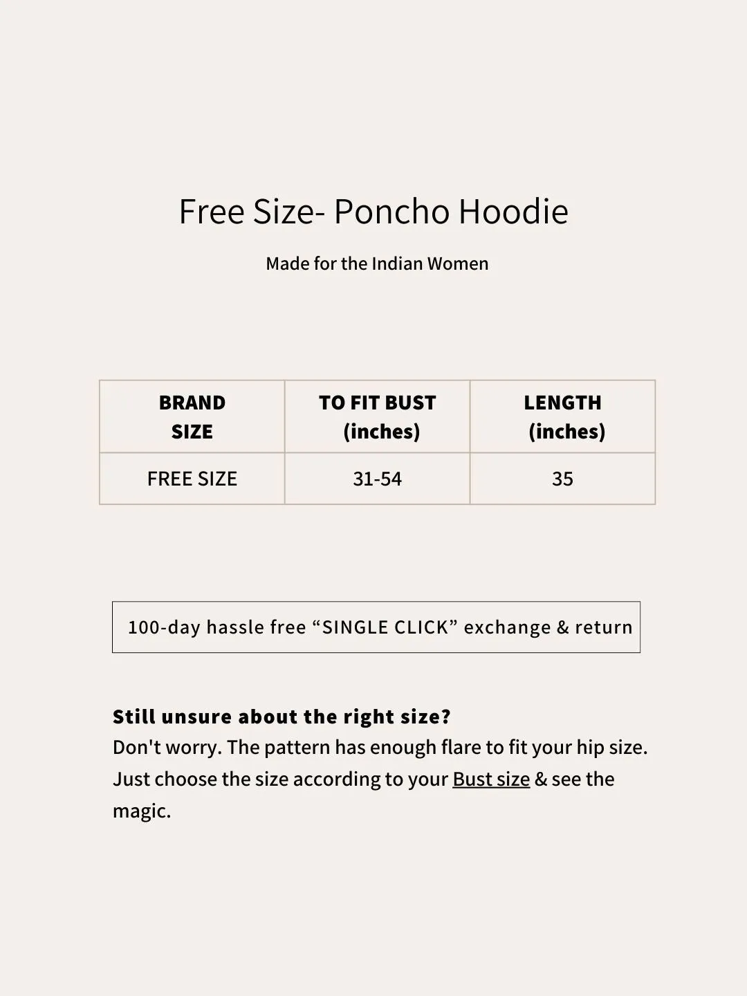 Beige Poncho Hoodie