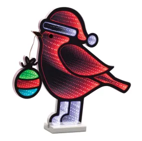 Bird with Ornament Infinity Light 15.75"H