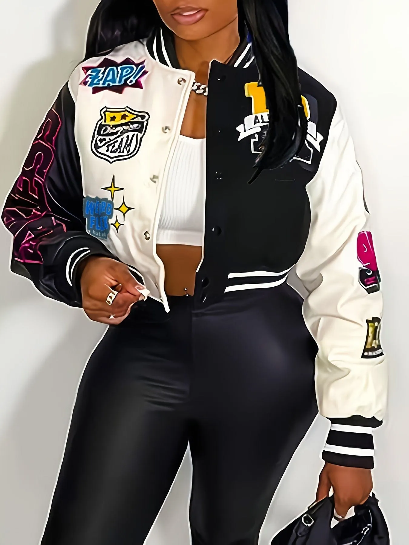 Black and White Varsity Jacket