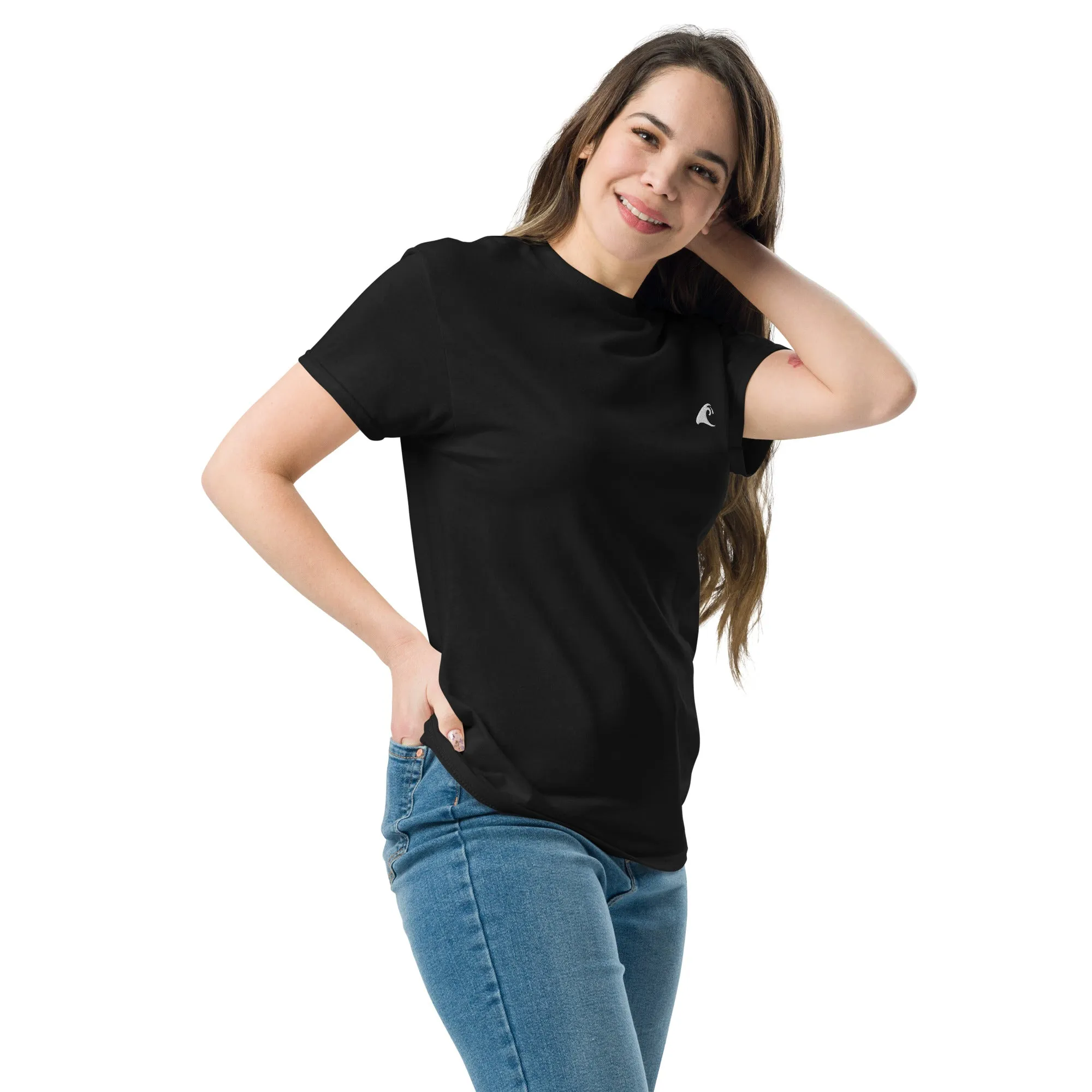 Black Cotton T-Shirt with Extremely Stoked Epic Wave Logo