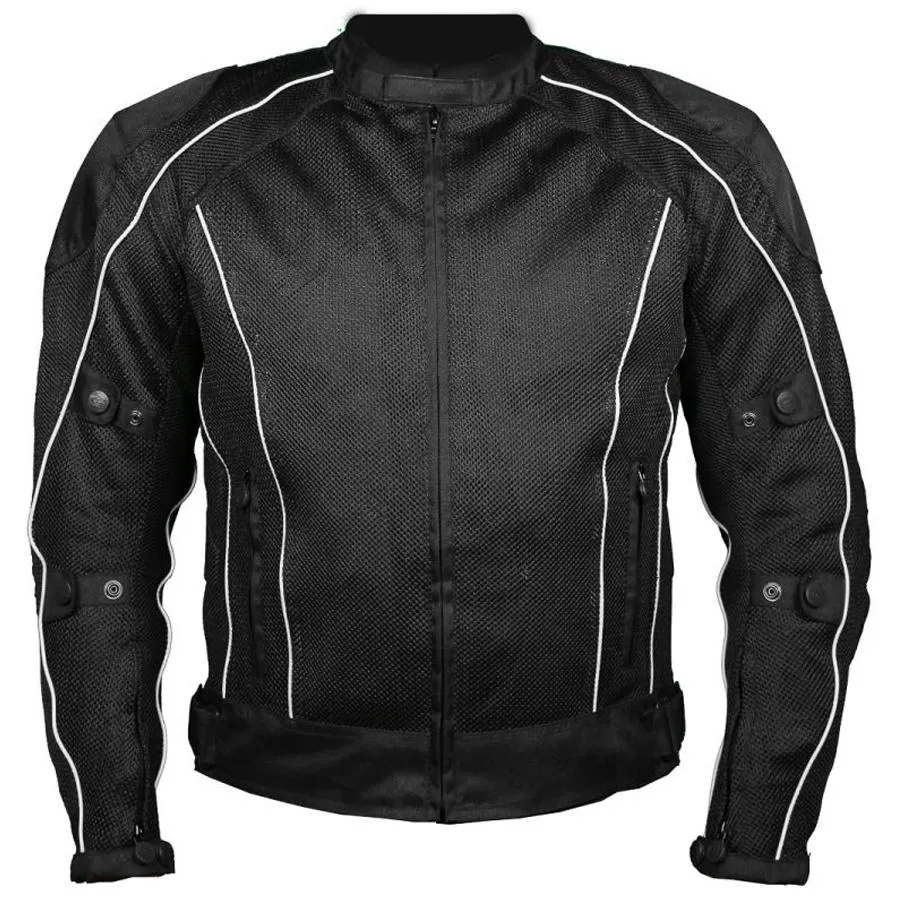 Black Summer Joy Mesh Motorcycle Jacket