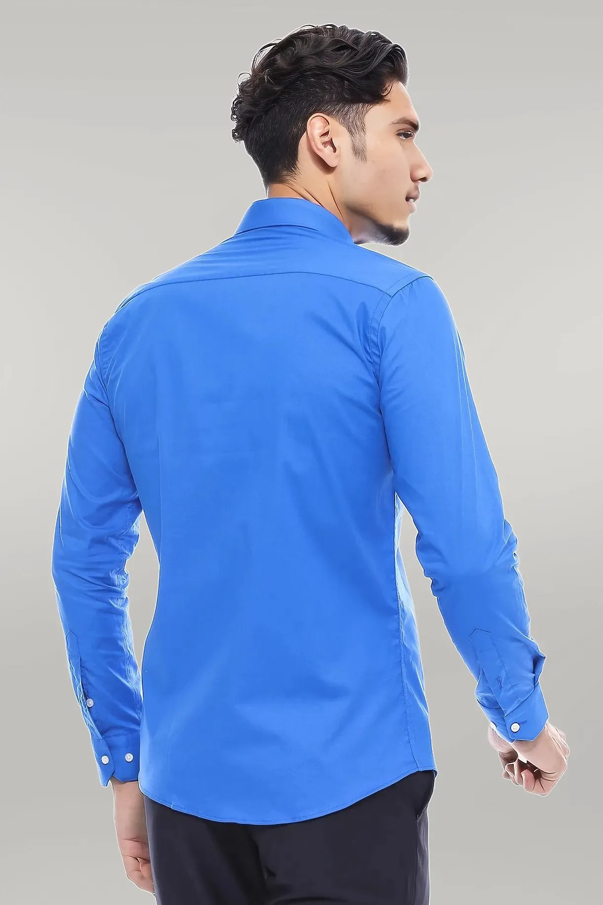 Blue Slim Fit Men's Shirt | Wessi