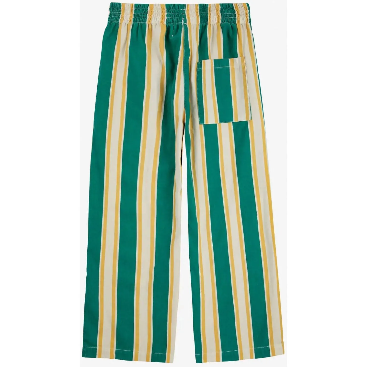 Bobo Choses Dark Green Stripes Straight Pants