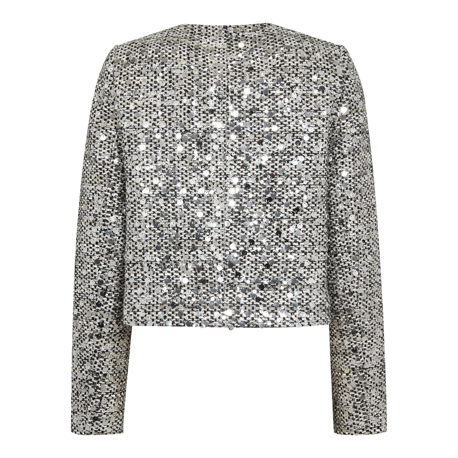 Bouclecc Sequin Cocktail Jacket - White Black