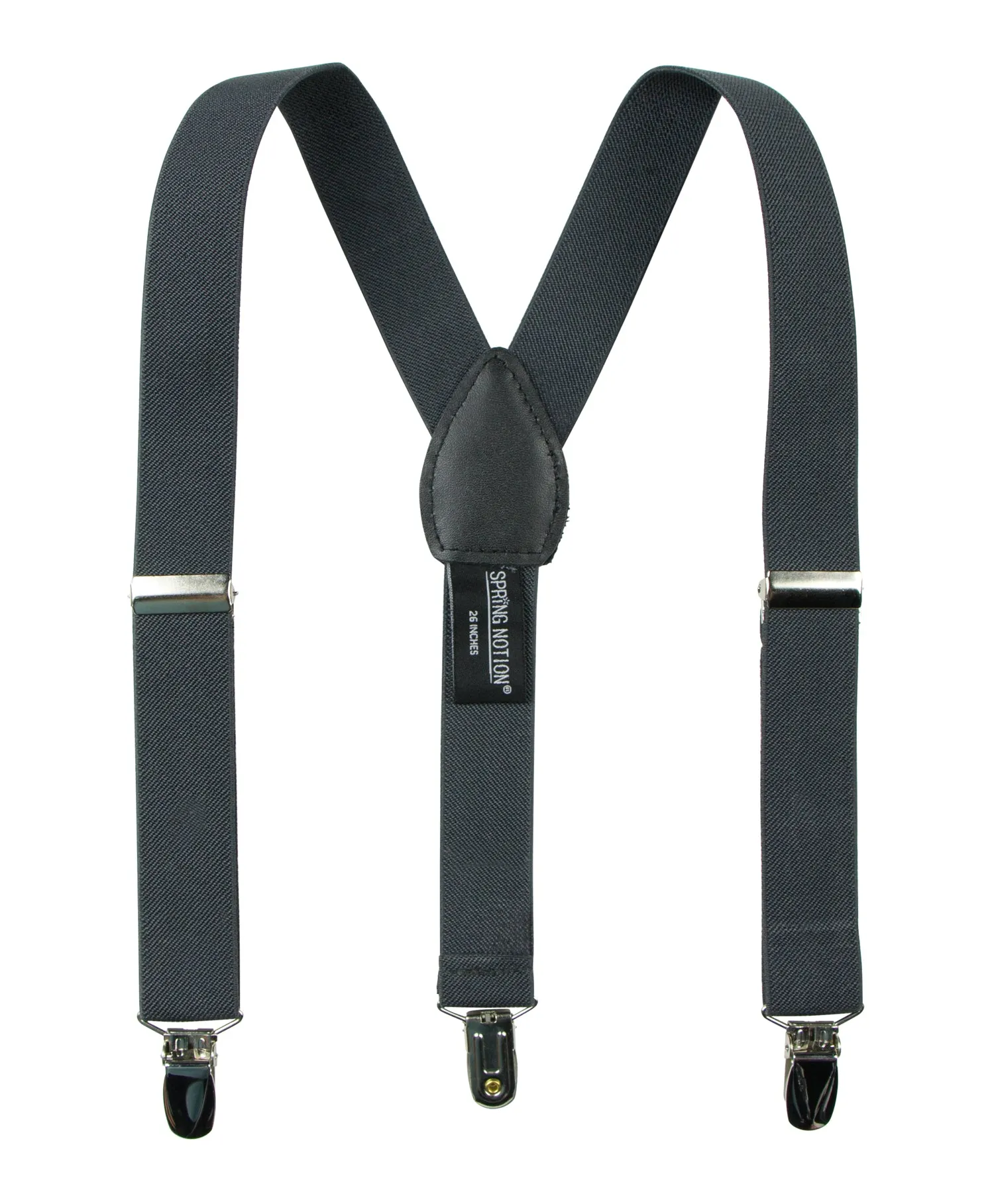 Boys' 4 Piece Suspenders Outfit, Charcoal/White/Charcoal/Black