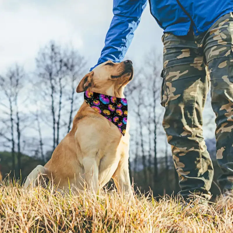 Bright Pumpkins Dog Bandana for Autumn Adventures