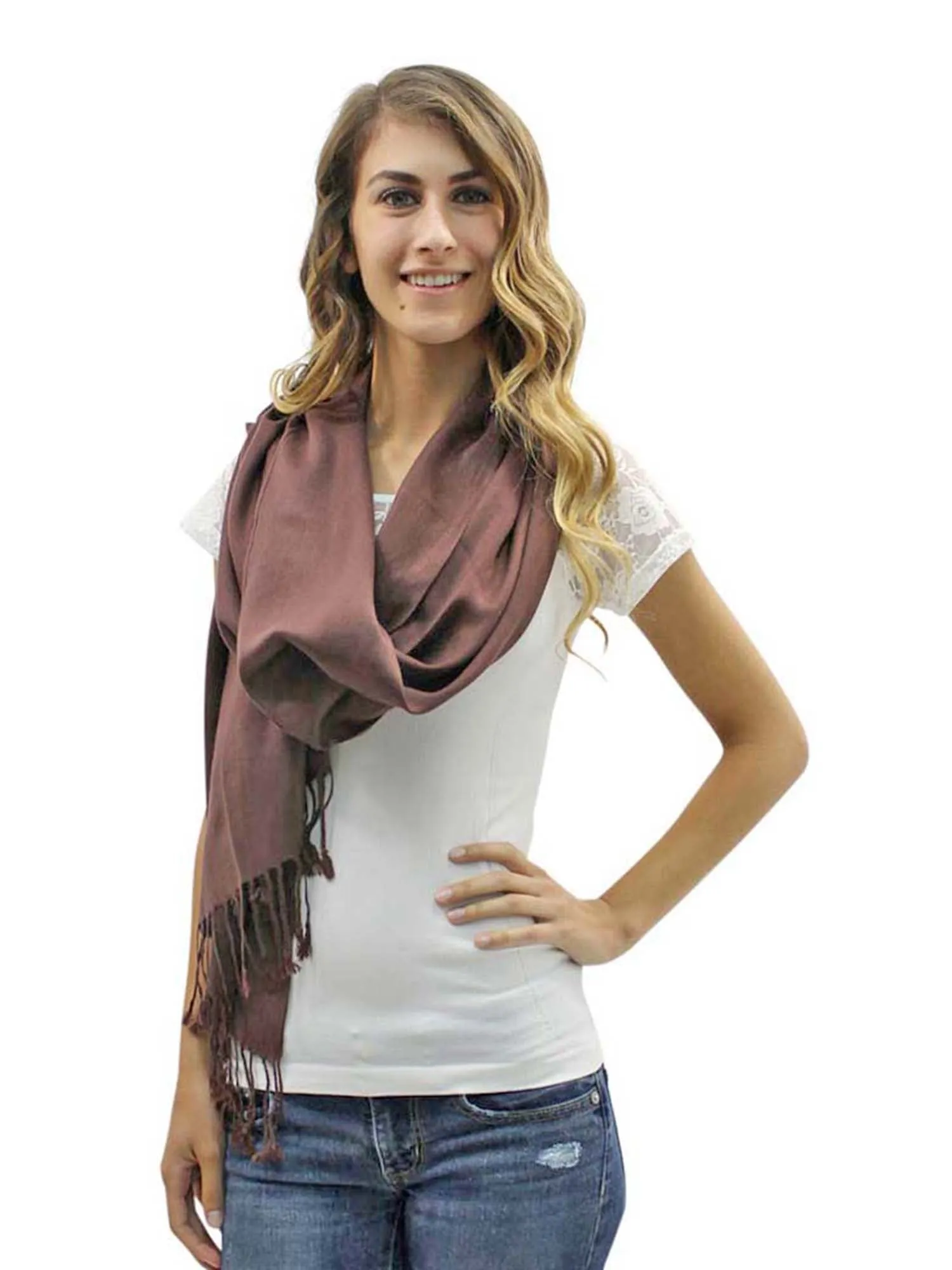 Brown Classic Pashmina Scarf Wrap