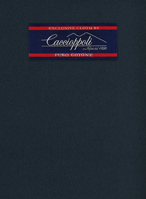 Caccioppoli Cotton Gabardine Dark Blue Pants