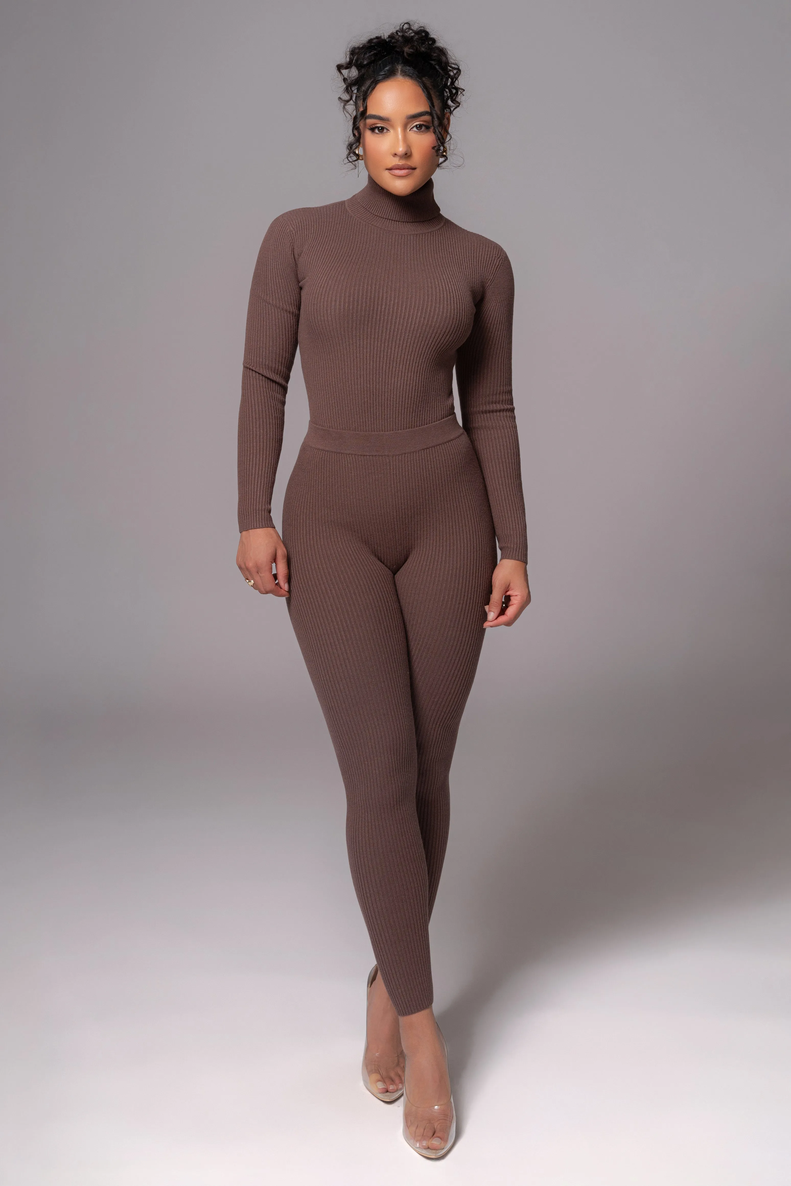 Chocolate Arlett Turtleneck Bodysuit