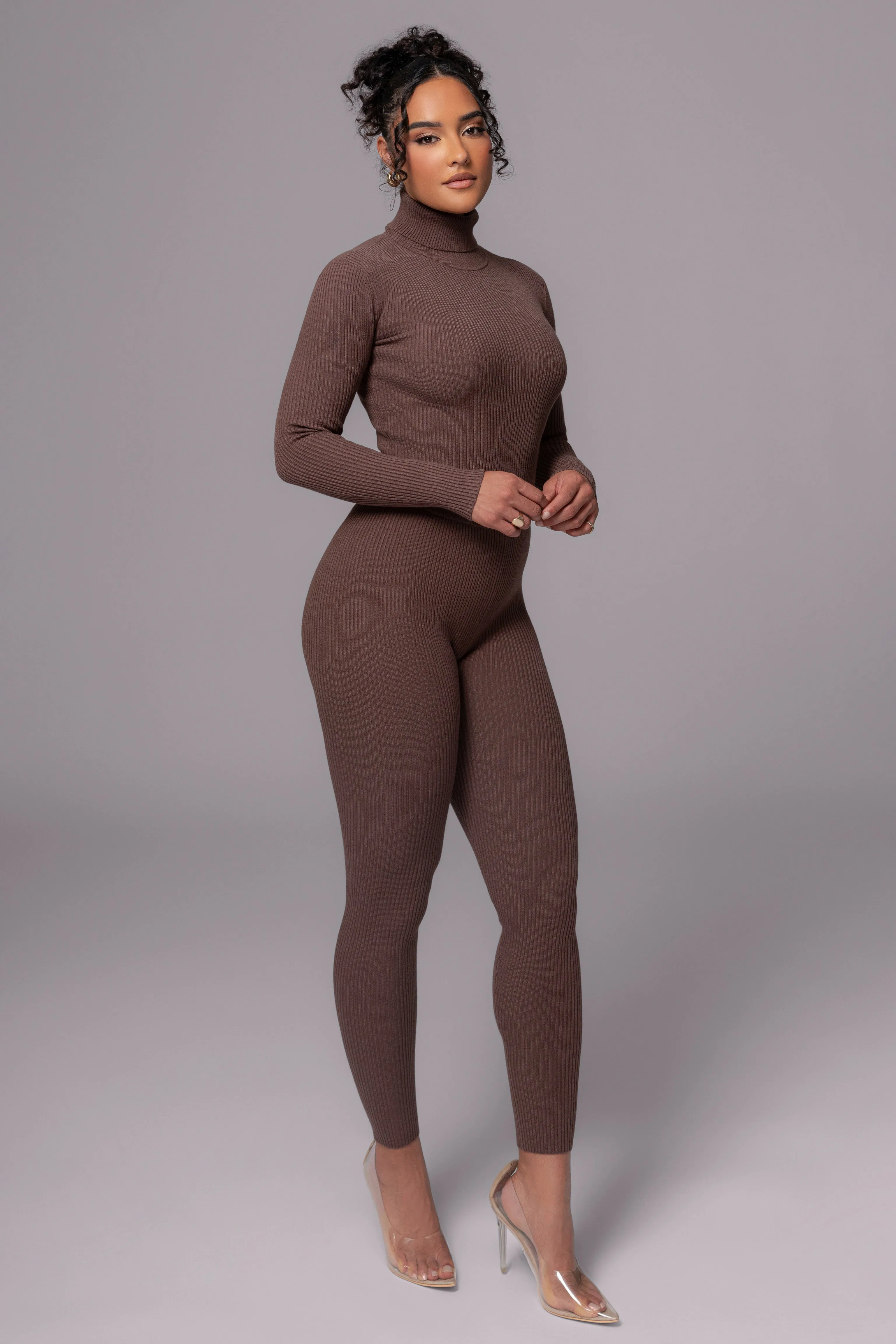 Chocolate Arlett Turtleneck Bodysuit