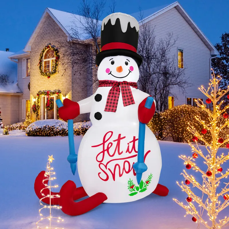 Christmas Decoration with LED Lights and Built-In Sandbag