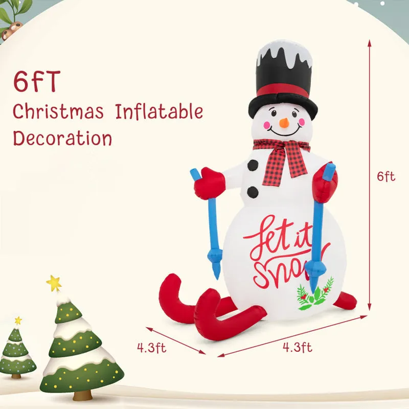 Christmas Decoration with LED Lights and Built-In Sandbag