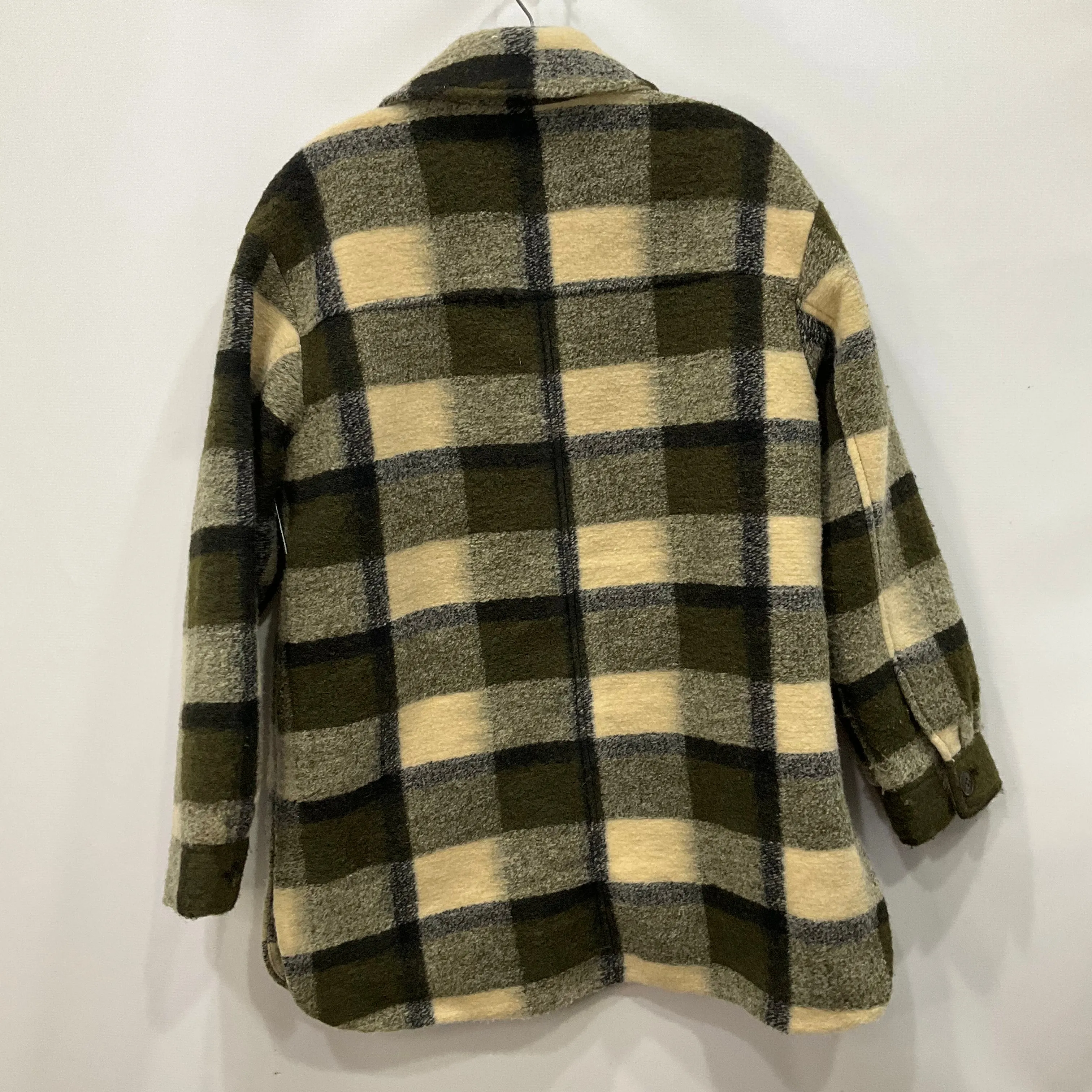 Coat Peacoat By Madewell In Plaid Pattern, Size: S