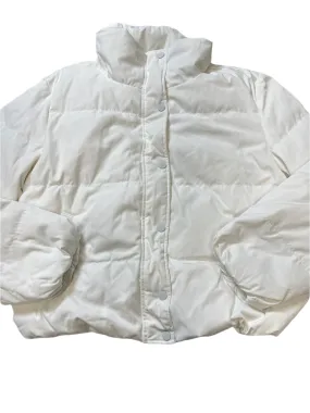 Coat Puffer & Quilted By Karen Kane In White, Size: M