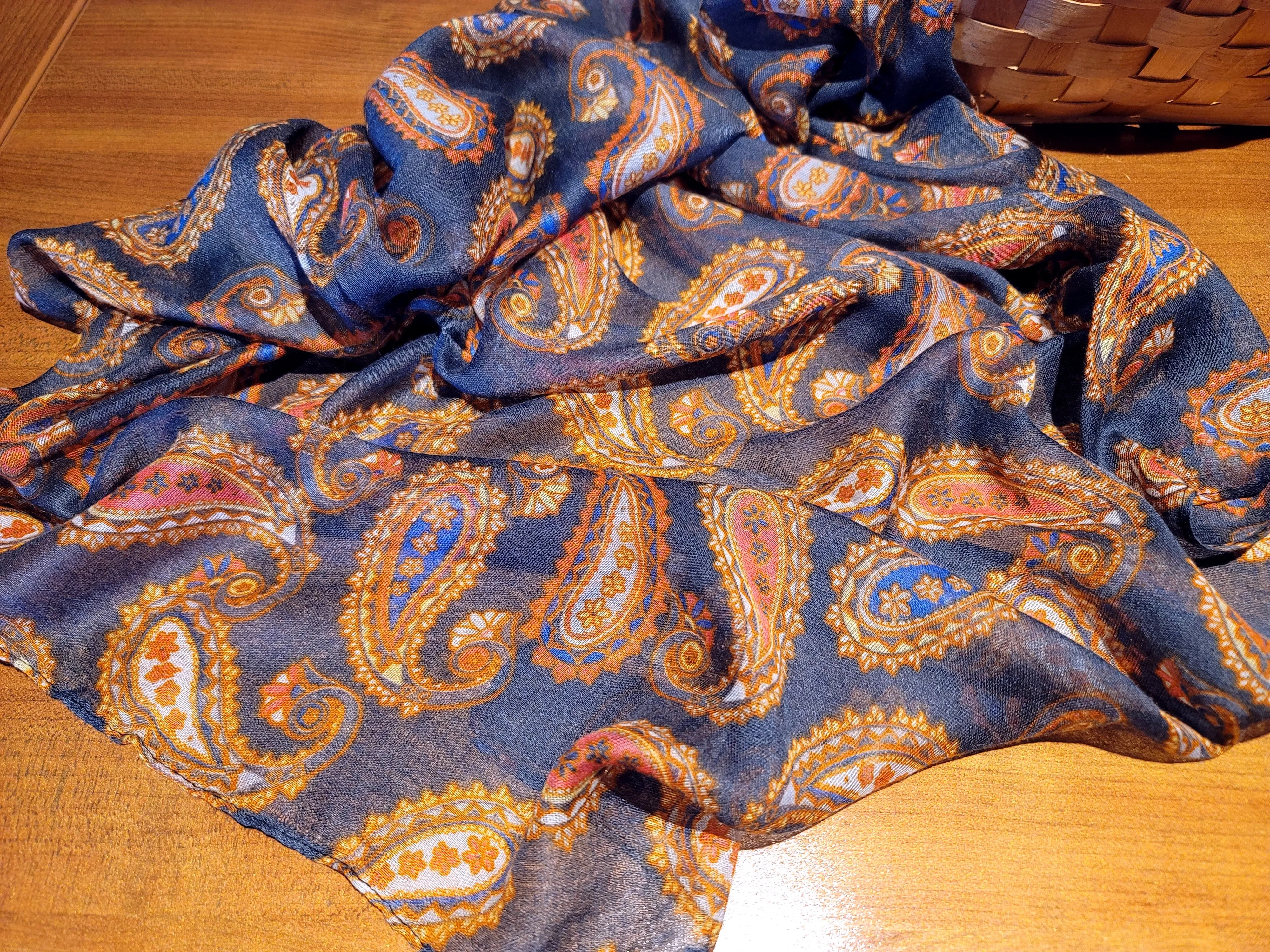 Crazy Paisley Scarf Grey