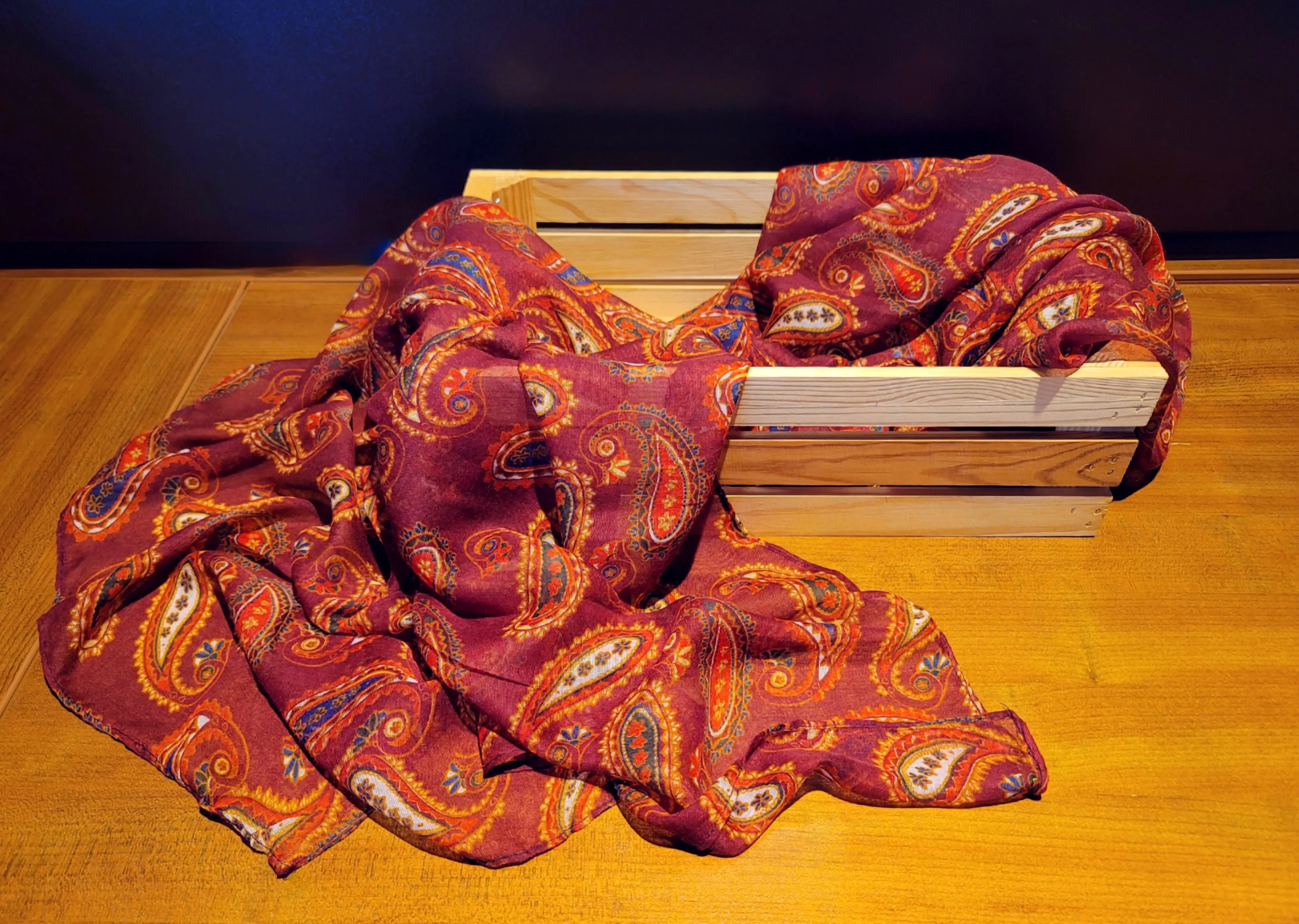 Crazy Paisley Scarf Red