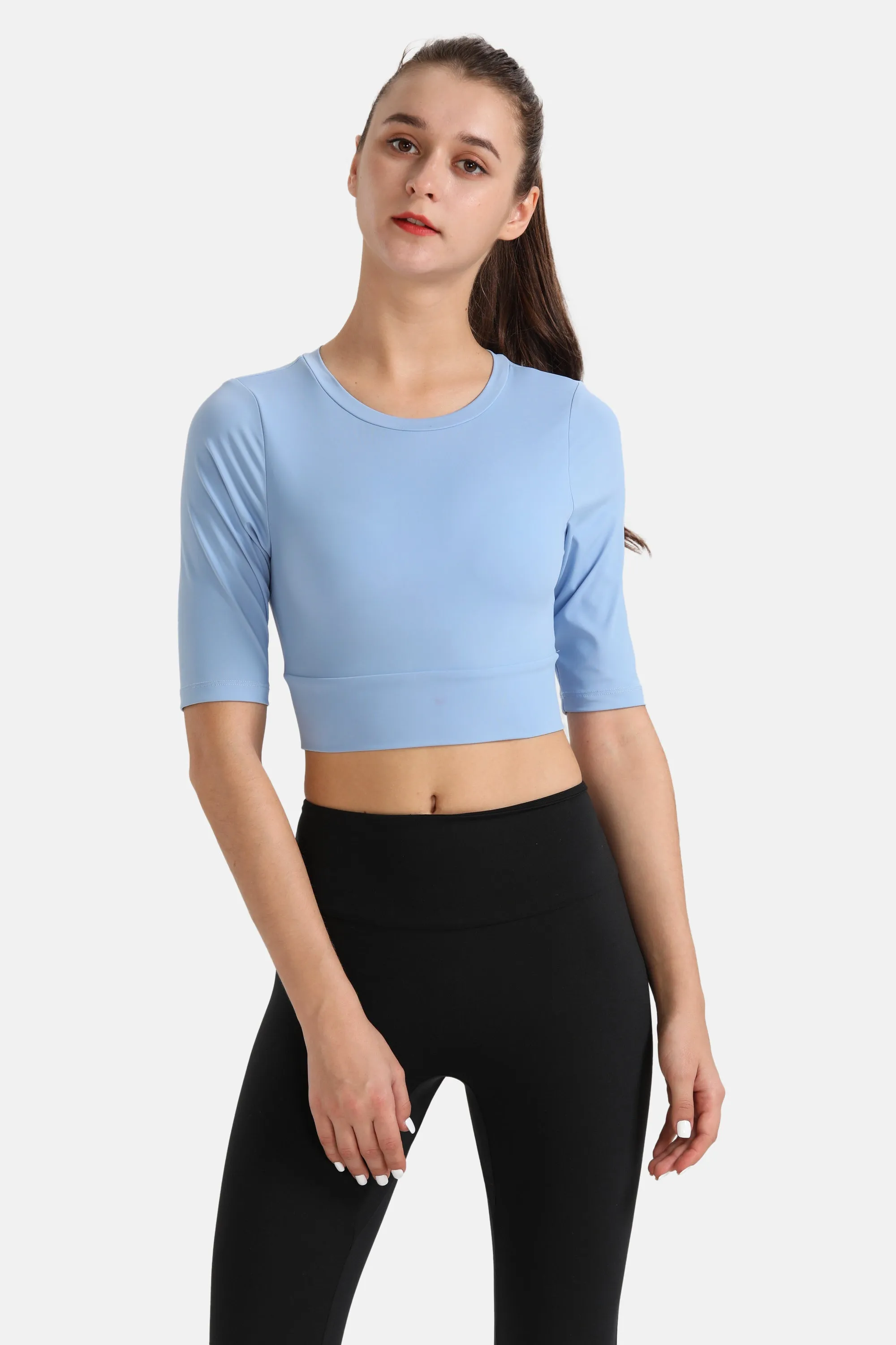 Cropped Elastic Shirt