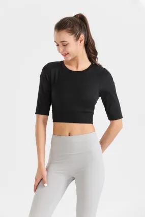 Cropped Elastic Shirt