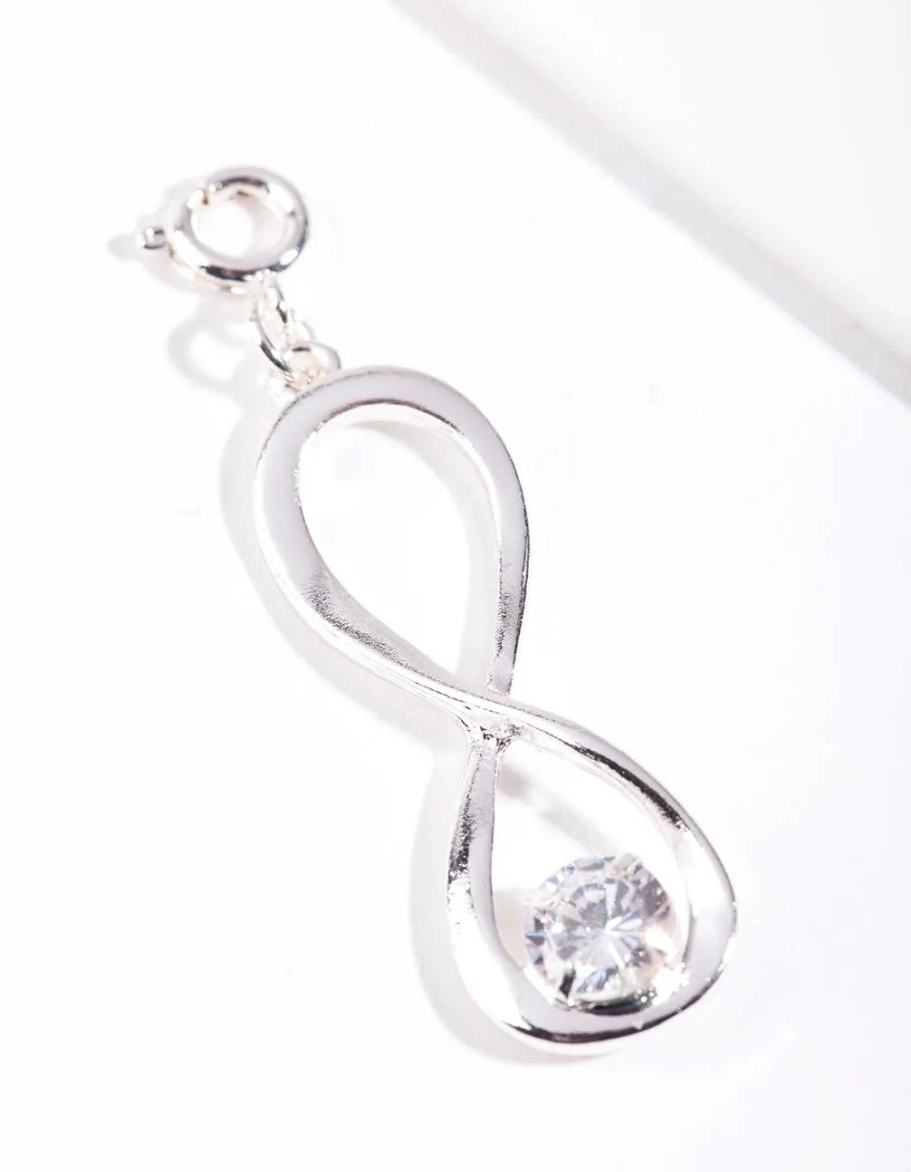 Cubic Zirconia Infinity Charm