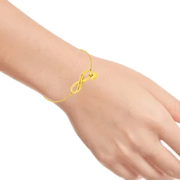 Dainty 14k Gold Infinity Loop Bracelet from Online Exclusive