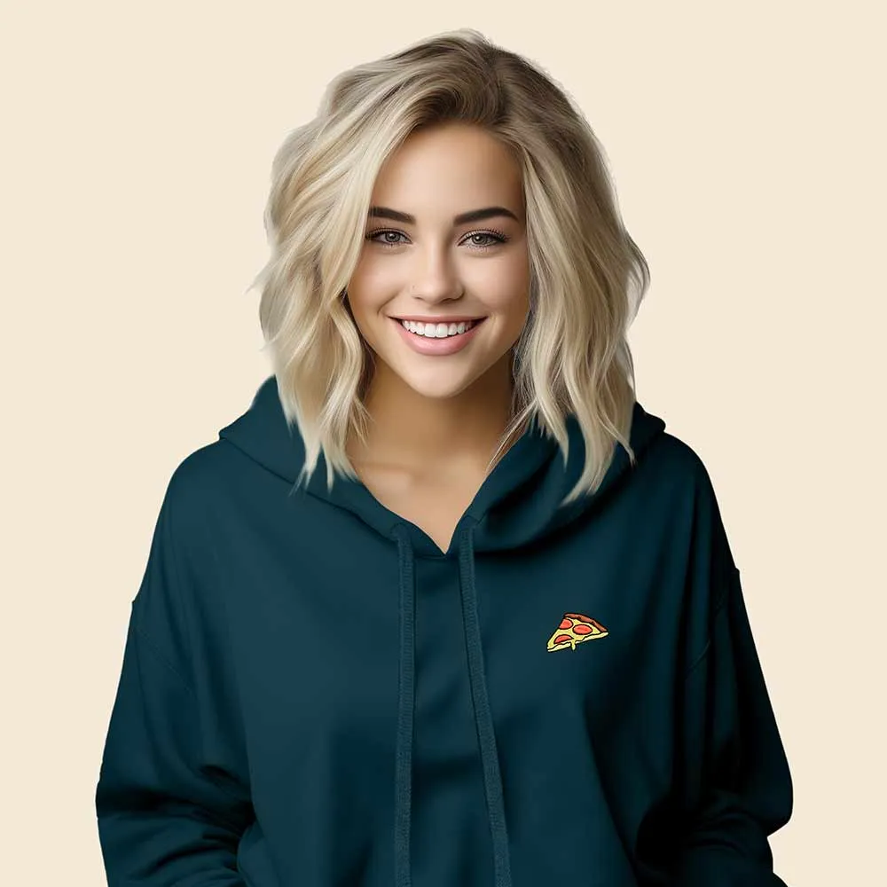 Dalix Pizza Cropped Hoodie